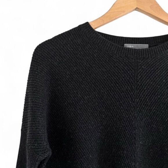 Vince Crew Neck Long Sleeve Ribbed Wool & Cashmere Blend Tunic Sweater Size XS - Picture 1 of 10